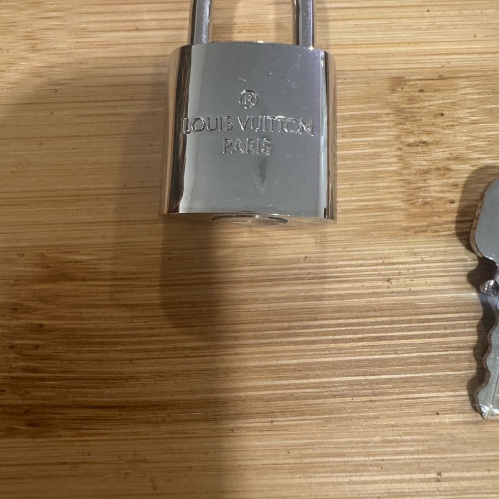 Authentic Louis Vuitton Silver Padlock with Keys - Picture 2 of 5